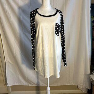 Lily by Firmiana Polka Dot Size 1XL Long Sleeve Tunic